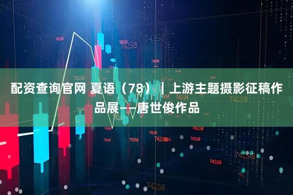 配资查询官网 夏语（78）｜上游主题摄影征稿作品展——唐世俊作品